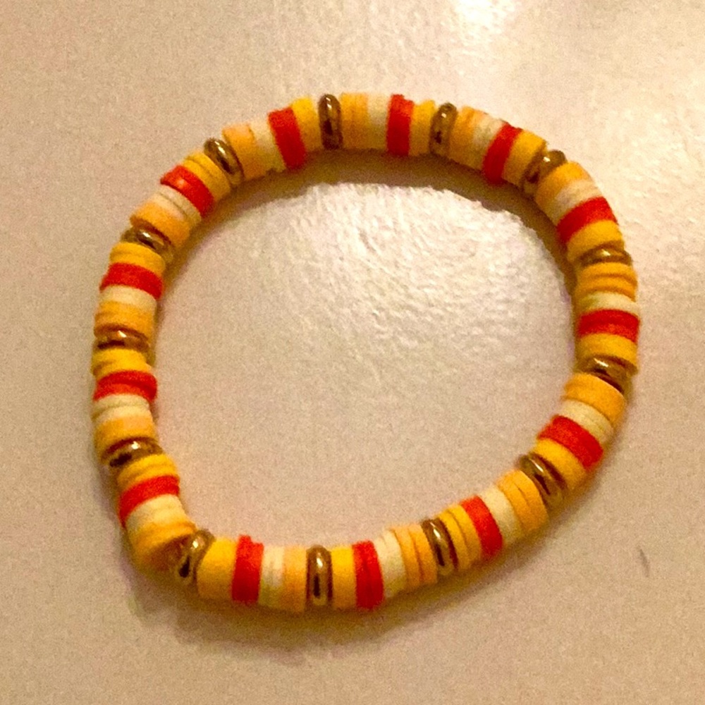 Clay bead bracelet